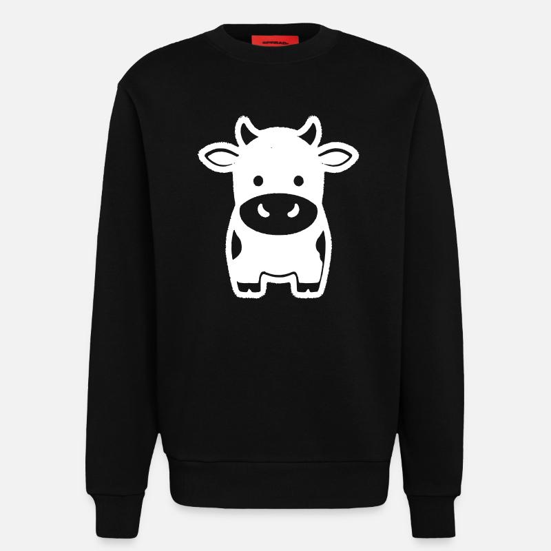 Kuh Stehend Comic Milchkuh Icon - Sweatshirt - made by SPREAD  - SOLID BLACK