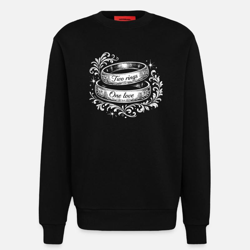 Zwei Ringe Eine Liebe - Sweatshirt - made by SPREAD  - SOLID BLACK