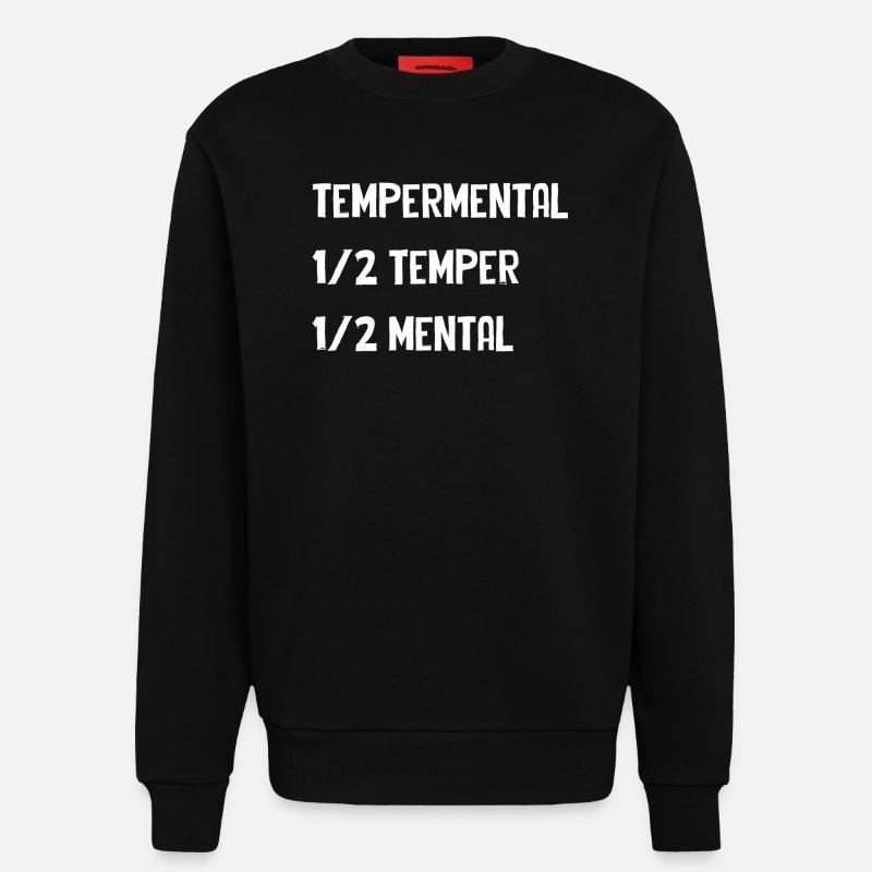 Typographie Températive Divisée - Sweat bio décontracté fabriqué en UE - SOLID BLACK