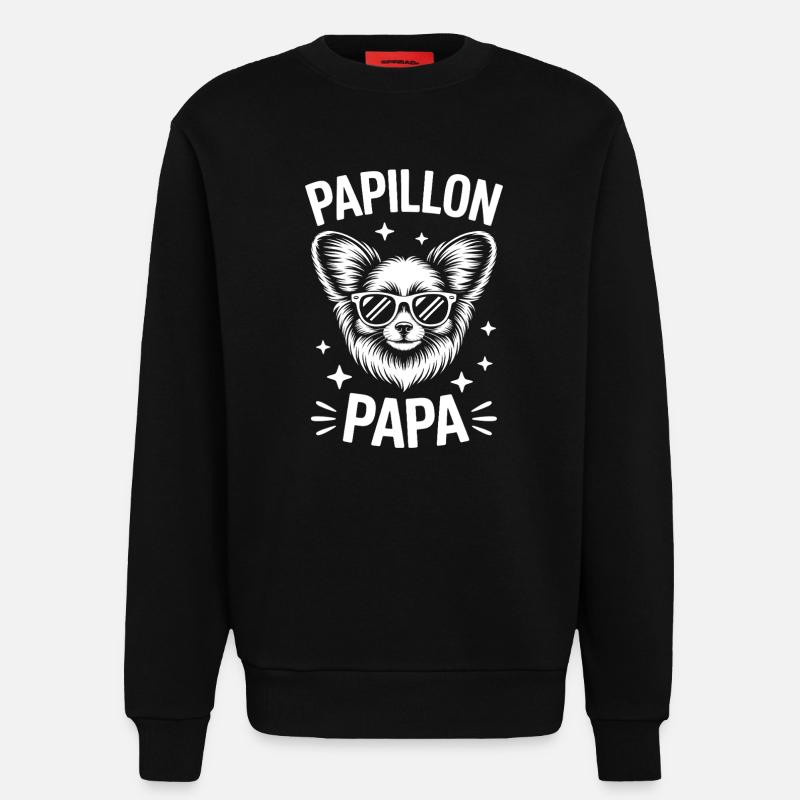 Papillon Sprüche Hunde Lustiges Papillon Geschenk  - Sweatshirt - made by SPREAD  - SOLID BLACK
