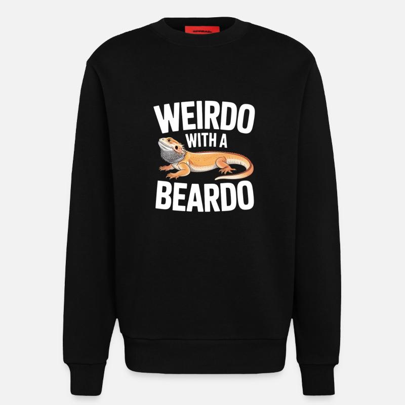 Weirdo With A Beardo - Sweatshirt - made by SPREAD  - SOLID BLACK