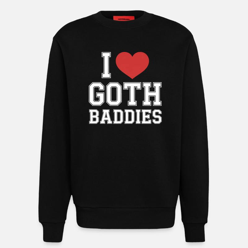 Ich liebe Goth-Bösewichte - Sweatshirt - made by SPREAD  - SOLID BLACK