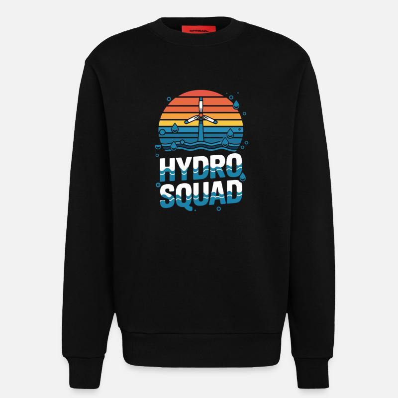 Hydro Squad Hydropower Team Renewable Energy - Sweatshirt - made by SPREAD - SOLID BLACK