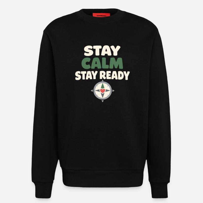 Ruhe Schlägt Panikbereitschaft, Lebensstil, - Sweatshirt - made by SPREAD  - SOLID BLACK