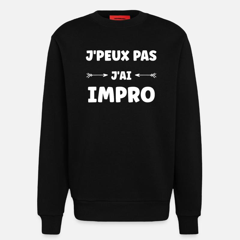 Ich kann nicht. Ich improvisiere. - Sweatshirt - made by SPREAD - SOLID BLACK