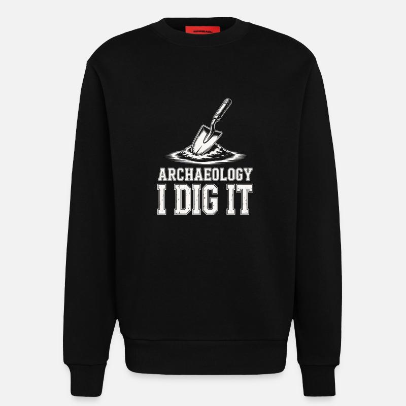 Archaeology I Dig It Tee - Sweatshirt - made by SPREAD - SOLID BLACK