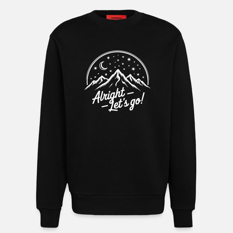 Berge Backpacking Abenteuer - Sweatshirt - made by SPREAD - SOLID BLACK