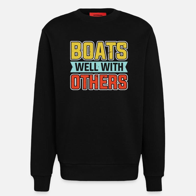 Boote Gut Mit Anderen - Sweatshirt - made by SPREAD  - SOLID BLACK