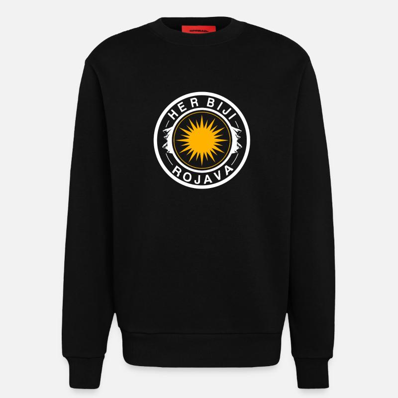 Rojava - Sweatshirt - made by SPREAD  - SOLID BLACK