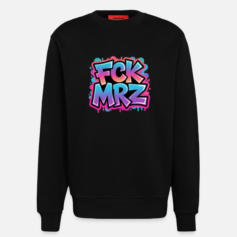 FCK MRZ - Anti CDU Meme - Sweatshirt - made by SPREAD - SOLID BLACK