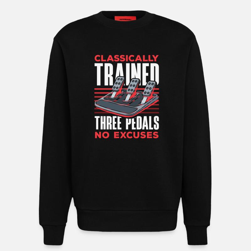 Manuelles Auto, Klassisch Ausgebildeter - Sweatshirt - made by SPREAD - SOLID BLACK
