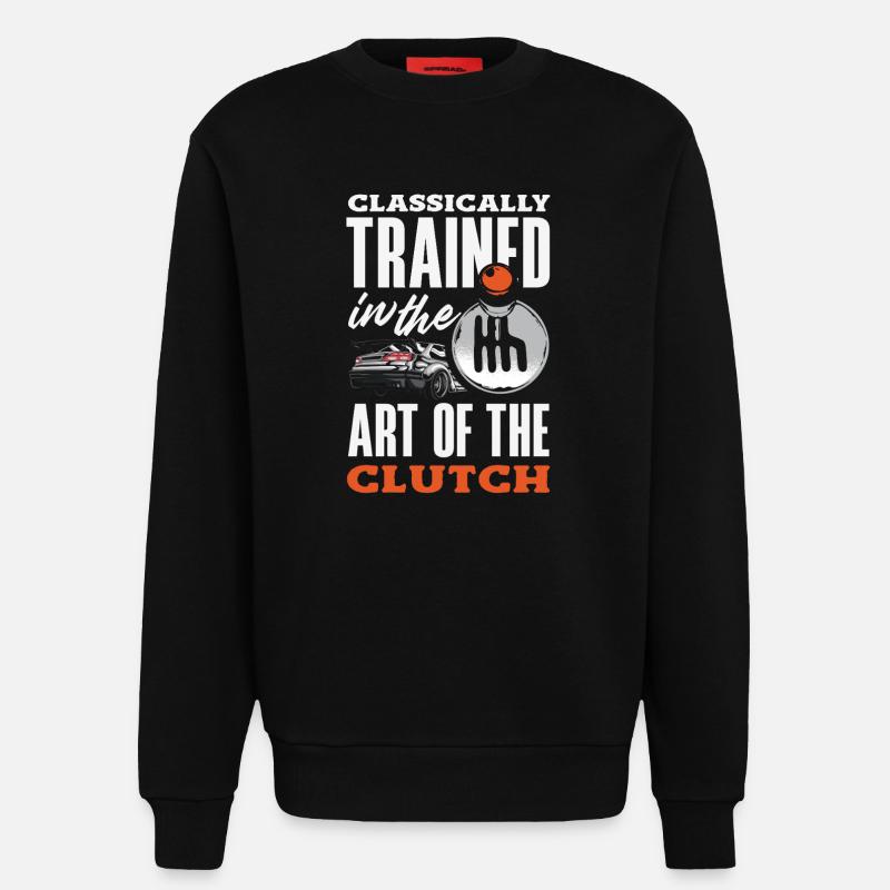 Manual car, classically trained - Sweatshirt - made by SPREAD  - SOLID BLACK