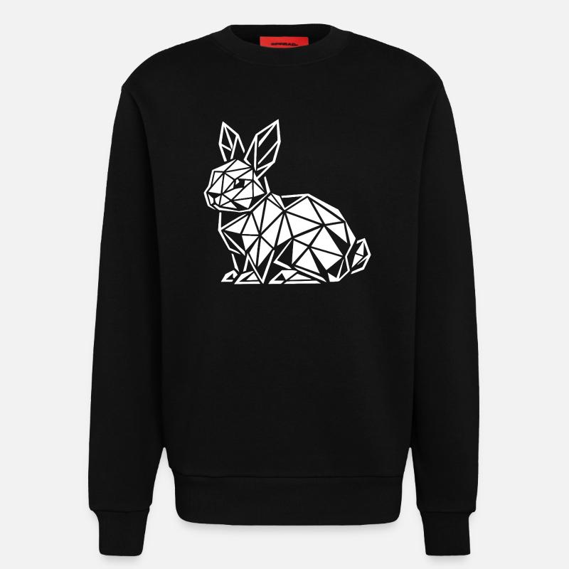 Geometric Rabbit Magic Easter Bunny - Sweatshirt - made by SPREAD - SOLID BLACK