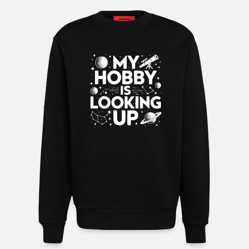 Astronom Galaxy Outerspace Universe Astronomie - Sweatshirt - made by SPREAD  - SOLID BLACK