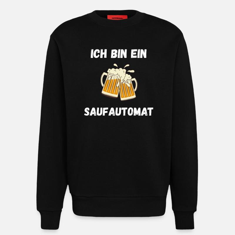 ICH bin ein Saufautomat - Sweatshirt - made by SPREAD  - SOLID BLACK