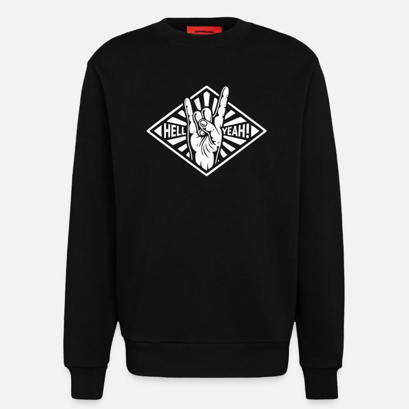 Hell yes Handgeste - Sweatshirt - made by SPREAD  - SOLID BLACK
