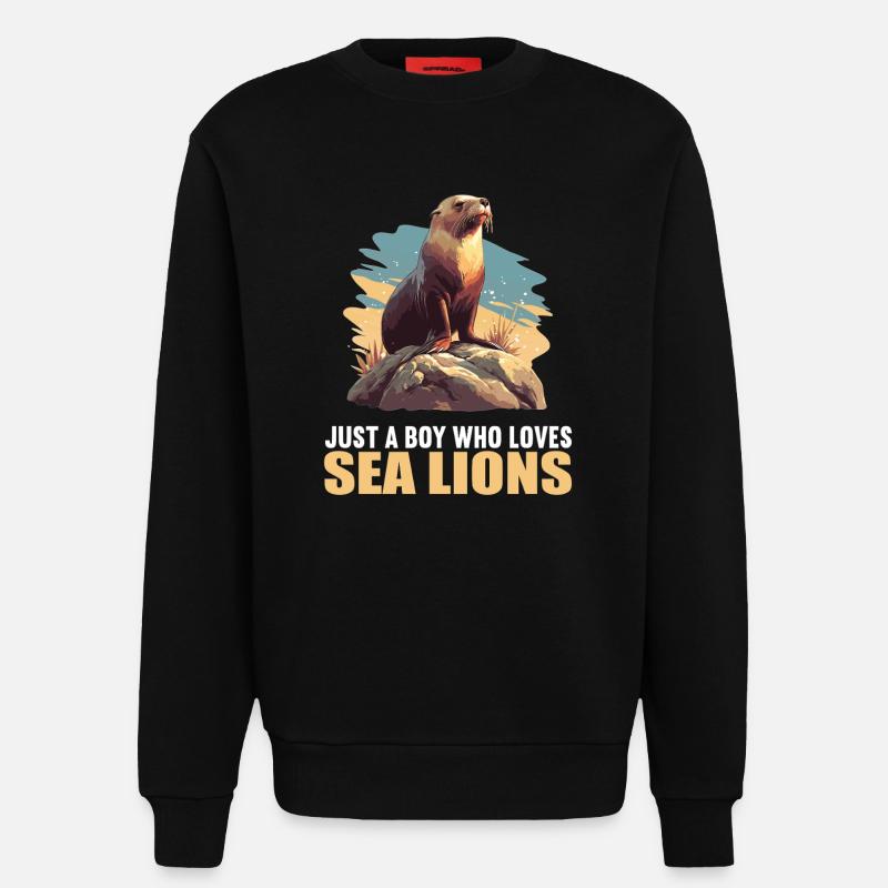 Seelöwen Seelöwe - Sweatshirt - made by SPREAD  - SOLID BLACK
