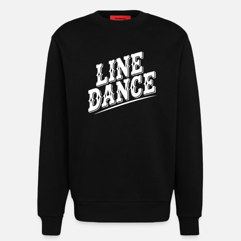 Line Dance Retro Stil - Sweatshirt - made by SPREAD  - SOLID BLACK
