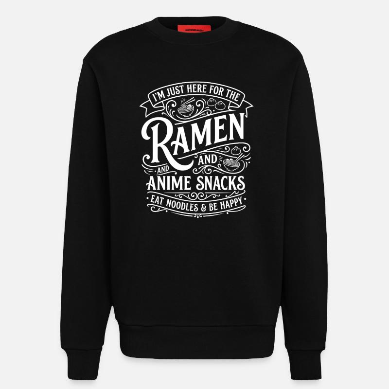 Ramen & Anime Snacks Theme - Sweatshirt - made by SPREAD  - SOLID BLACK