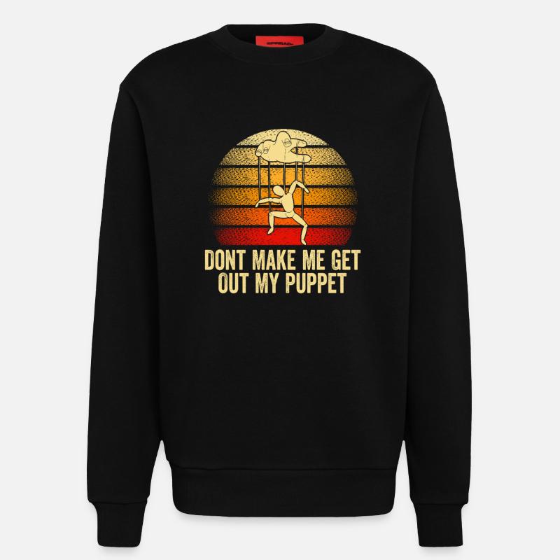 Puppet on Strings Sunset - Sweatshirt - made by SPREAD  - SOLID BLACK