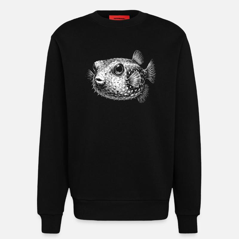Kugelfisch - Sweatshirt - made by SPREAD  - SOLID BLACK