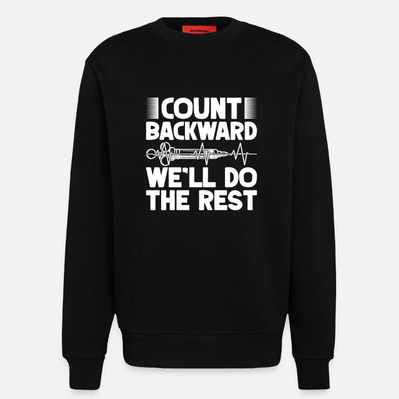 Anesthésiste Compte Anesthesia à l’envers - Sweat bio décontracté fabriqué en UE - SOLID BLACK