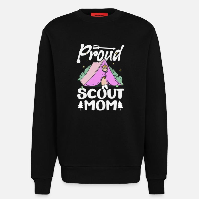 Stolze Pfadfindermama Pfadfindermutter Camp - Sweatshirt - made by SPREAD  - SOLID BLACK