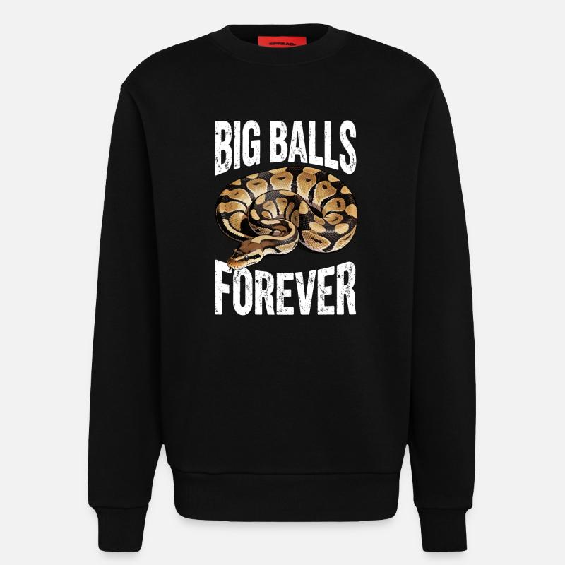 Königspython Schlangen Liebhaber Terrarium Python - Sweatshirt - made by SPREAD - SOLID BLACK