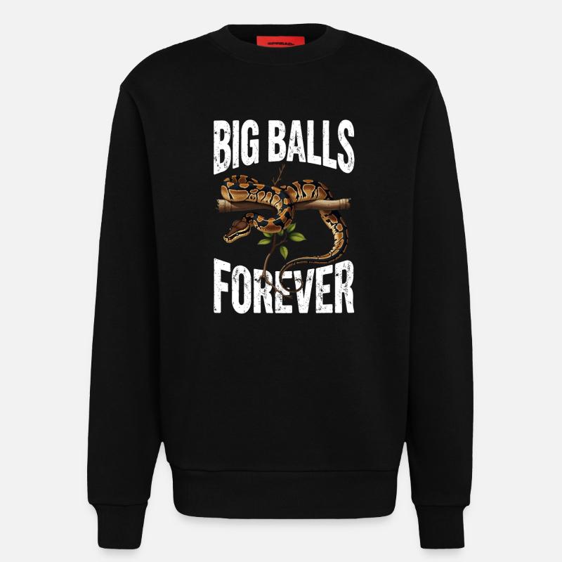 Königspython Schlangen Liebhaber Terrarium Python - Sweatshirt - made by SPREAD  - SOLID BLACK