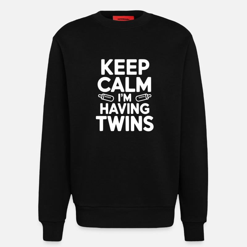 Keep Calm I'm Having Twins - Sweatshirt - made by SPREAD  - SOLID BLACK