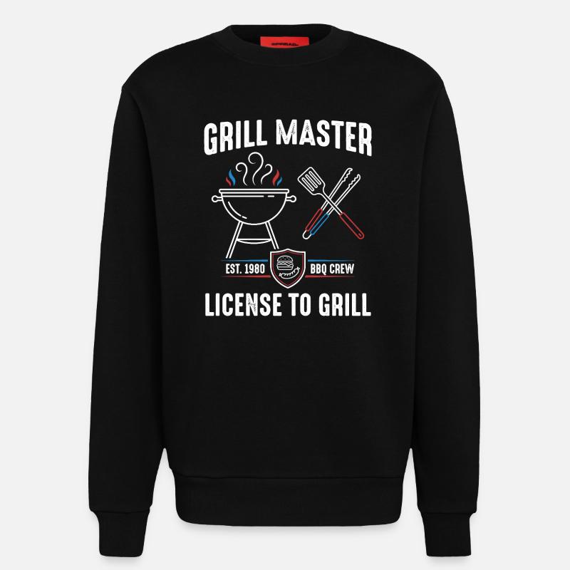 Grill Master Lizenz zum Grill - Sweatshirt - made by SPREAD  - SOLID BLACK
