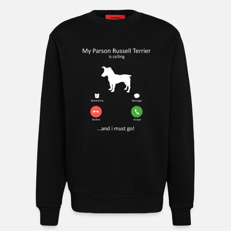 Parson Russell Terrier ruft lustigen Hund - Sweatshirt - made by SPREAD  - SOLID BLACK