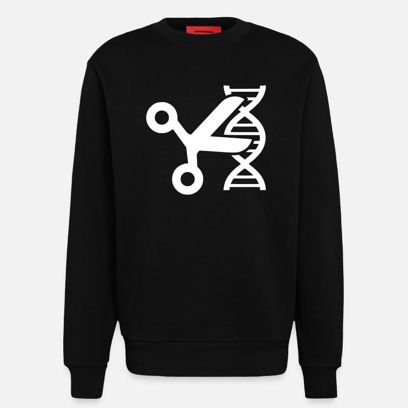 CRISPR DNA Scissors Genetics - Sweatshirt - made by SPREAD  - SOLID BLACK