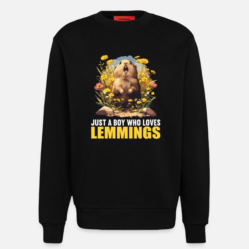 Lemminge Lemming - Sweatshirt - made by SPREAD  - SOLID BLACK