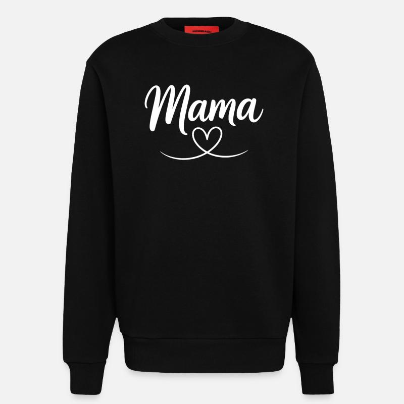 Mama Heart Script - Sweatshirt - made by SPREAD  - SOLID BLACK