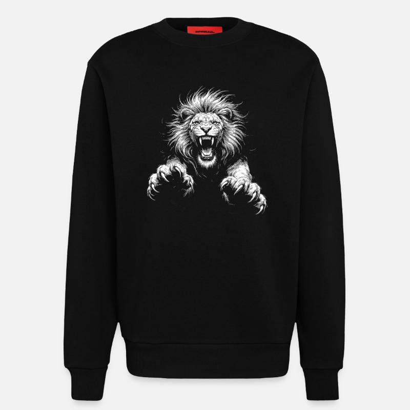 Löwe - Sweatshirt - made by SPREAD - SOLID BLACK