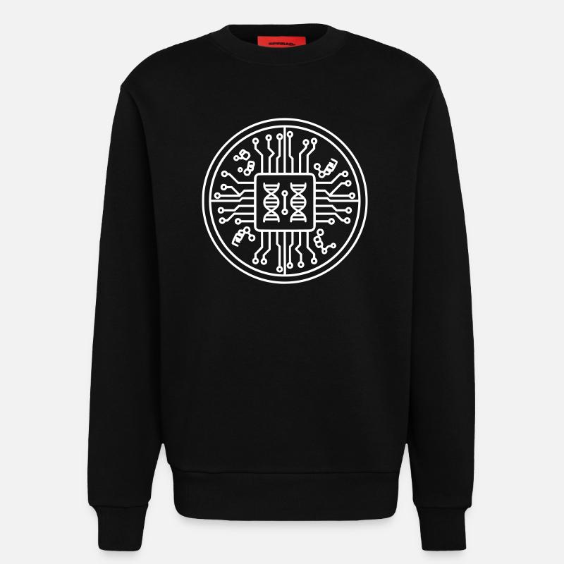  Bioinformatik Chip DNA Tech - Sweatshirt - made by SPREAD  - SOLID BLACK