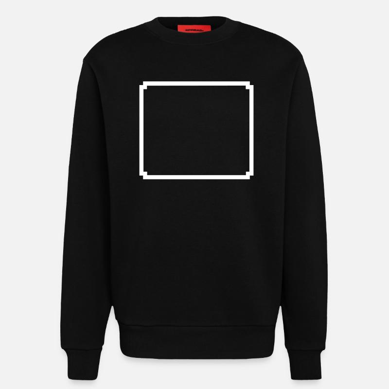 Pixel Frame 8-Bit Text Box - Sweatshirt - made by SPREAD - SOLID BLACK