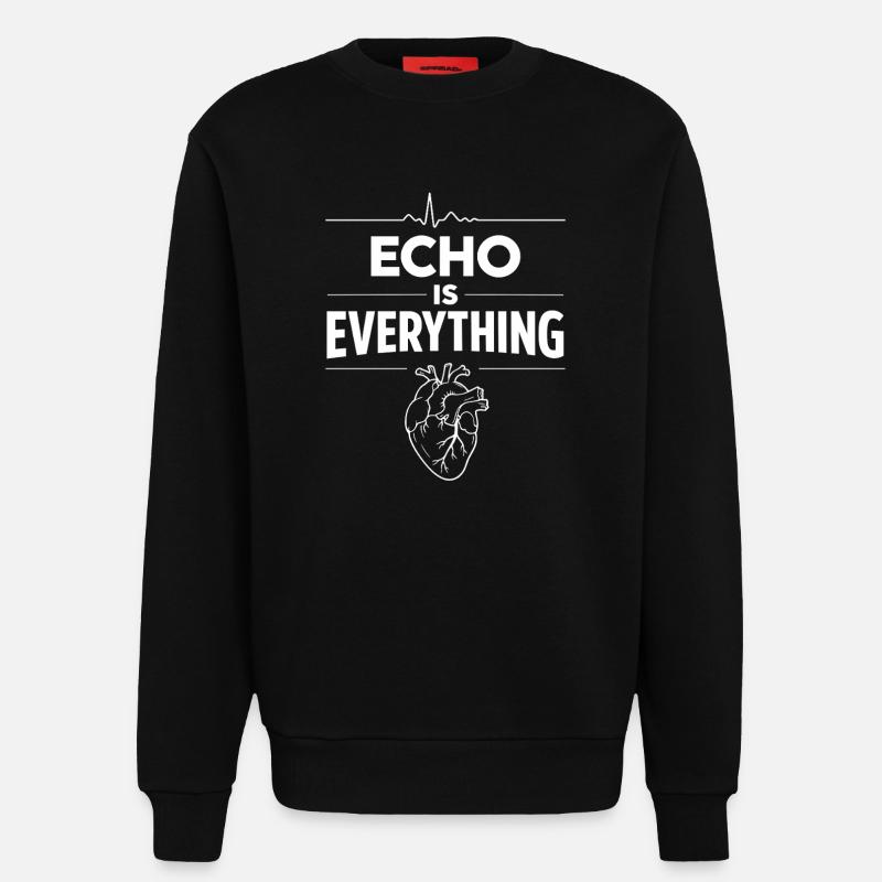 Herzultraschalltechniker Echo-techniker - Sweatshirt - made by SPREAD  - SOLID BLACK