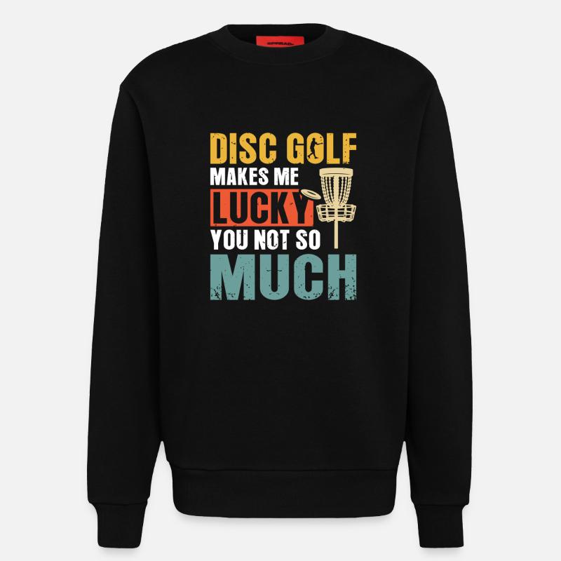 Cadeaux de disc golf Disc Golf - Sweat bio décontracté fabriqué en UE - SOLID BLACK