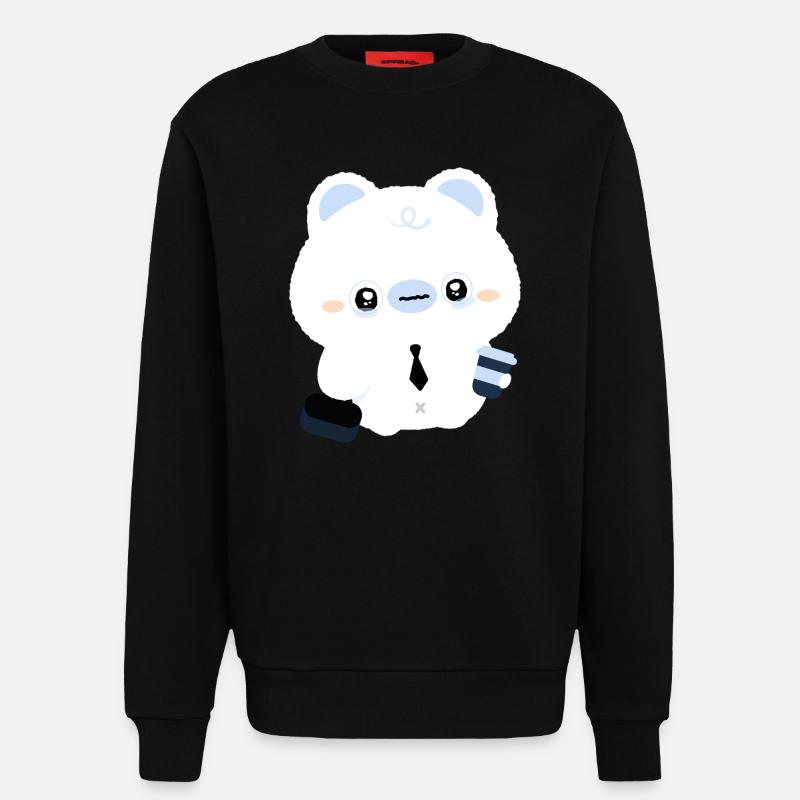 Müder Eisbär-Kaffee - Sweatshirt - made by SPREAD  - SOLID BLACK