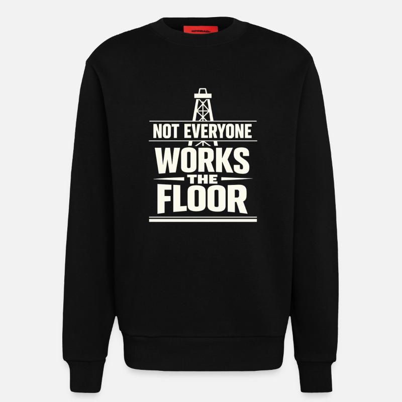 Offshore-bohrer-rig-bohrer Bohrboden Offshore - Sweatshirt - made by SPREAD - SOLID BLACK