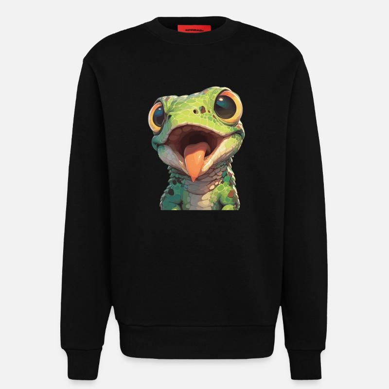Eidechsen Eidechse - Sweatshirt - made by SPREAD  - SOLID BLACK