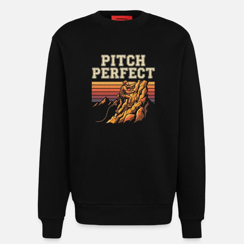 Pitch Perfect Klettern Bergsteigen - Sweatshirt - made by SPREAD  - SOLID BLACK