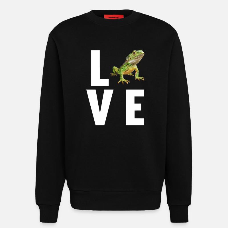 Eidechsen Eidechse - Sweatshirt - made by SPREAD  - SOLID BLACK