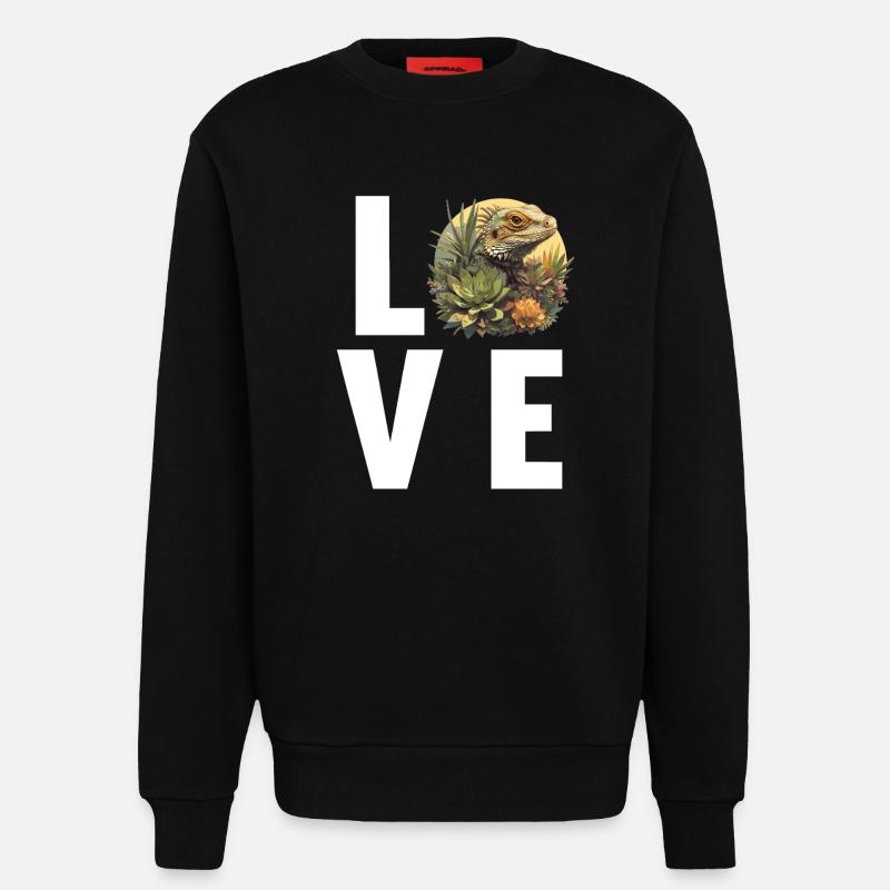 Eidechsen Eidechse - Sweatshirt - made by SPREAD  - SOLID BLACK