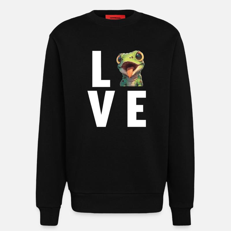 Eidechsen Eidechse - Sweatshirt - made by SPREAD  - SOLID BLACK