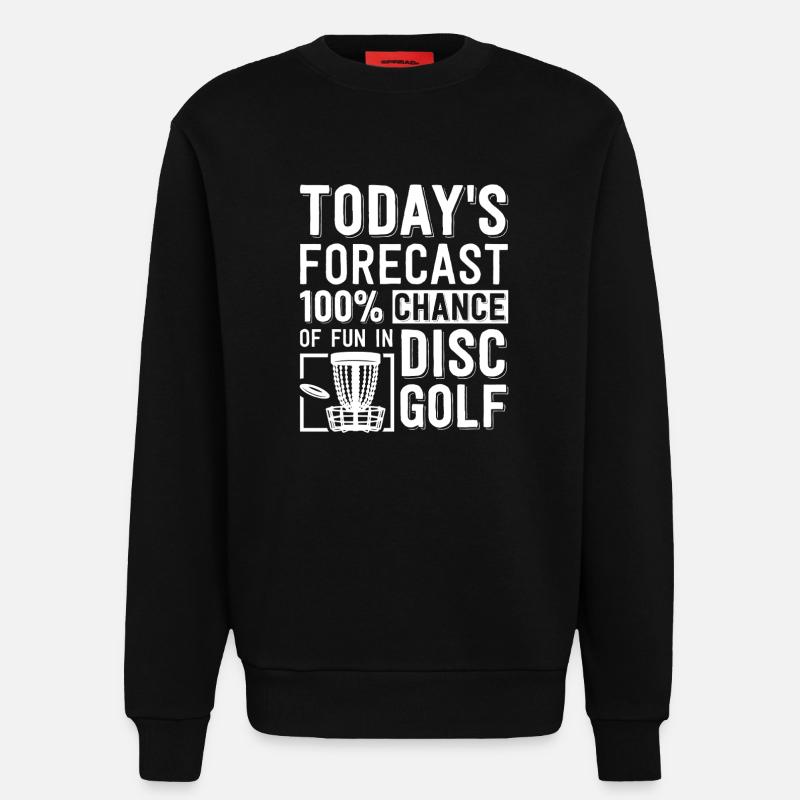 Cadeaux de disc golf Disc Golf - Sweat bio décontracté fabriqué en UE - SOLID BLACK