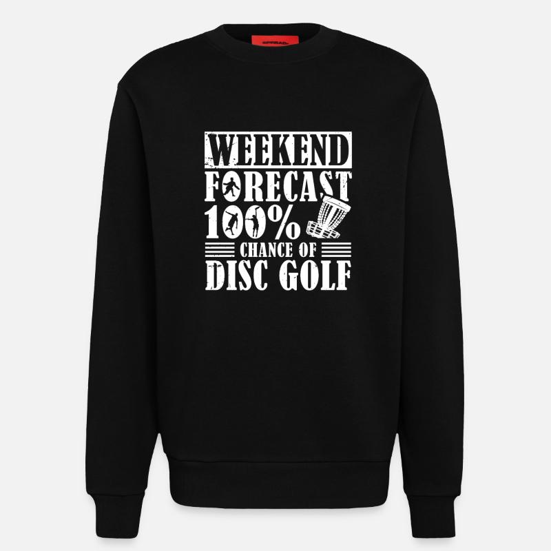 Cadeaux de disc golf Disc Golf - Sweat bio décontracté fabriqué en UE - SOLID BLACK