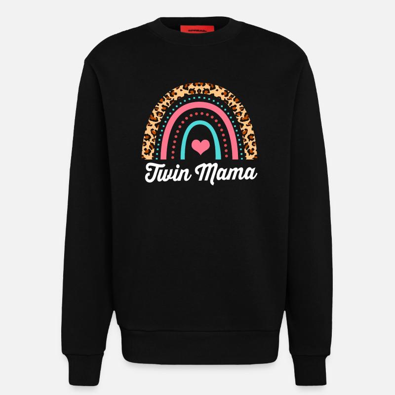 Zwillinge Mama Zwilling Mutter Geschenk - Sweatshirt - made by SPREAD  - SOLID BLACK